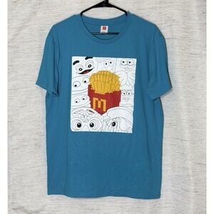 McDonald's 2024 Collector's Cup Crew Employee Shirt Fries Graphic Tee Size Large